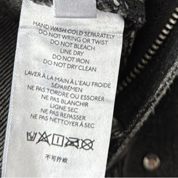 ANTHROPOLOGIE PILCRO HIGH-RISE SLIM EMBELLISHED JEANS SIZE 28 BLACK - Picture 7 of 8